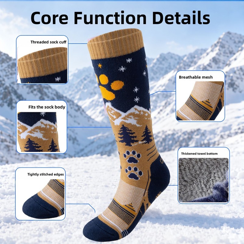Ski-sokken voor kinderen, dikk - Thermal Sock Winter recensie en prijs