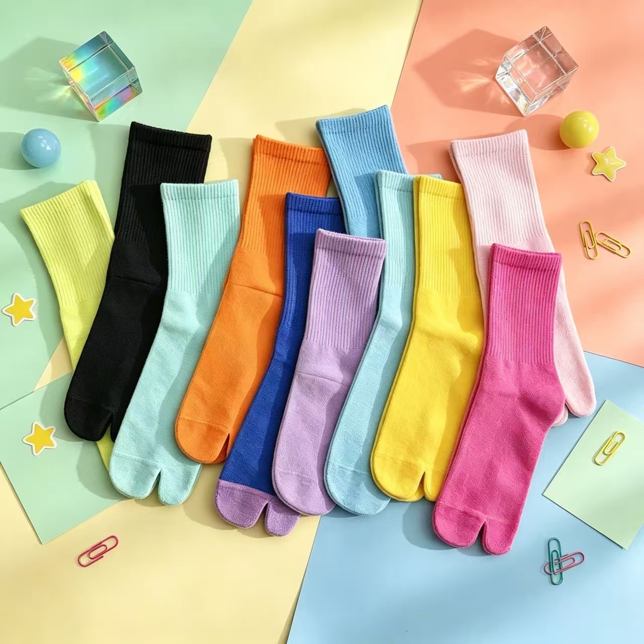Tabi-sokken in snoepkleuren, t - Toe Sock Split recensie en prijs