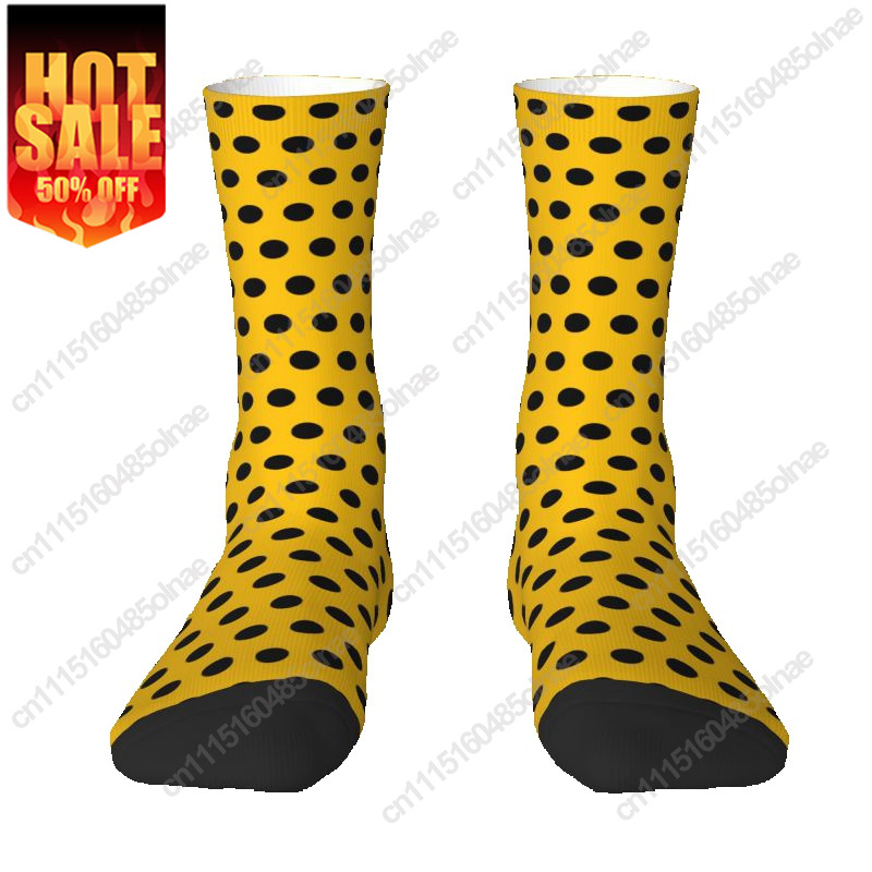Luxe geel en zwart polkadot he - Dress Sock Men recensie en prijs